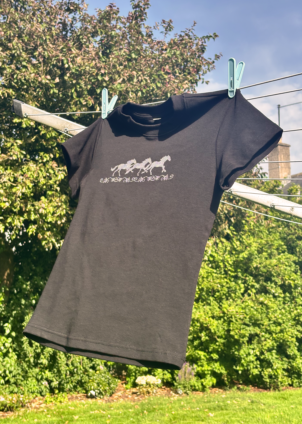 Wild horses baby tee - Black