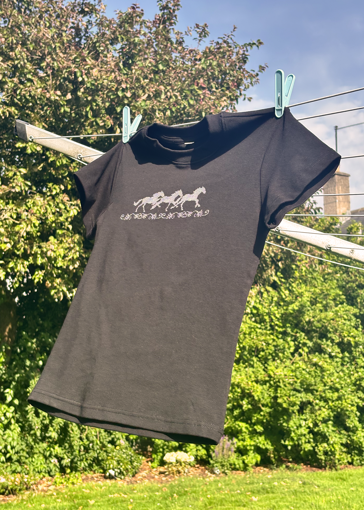 Wild horses baby tee - Black